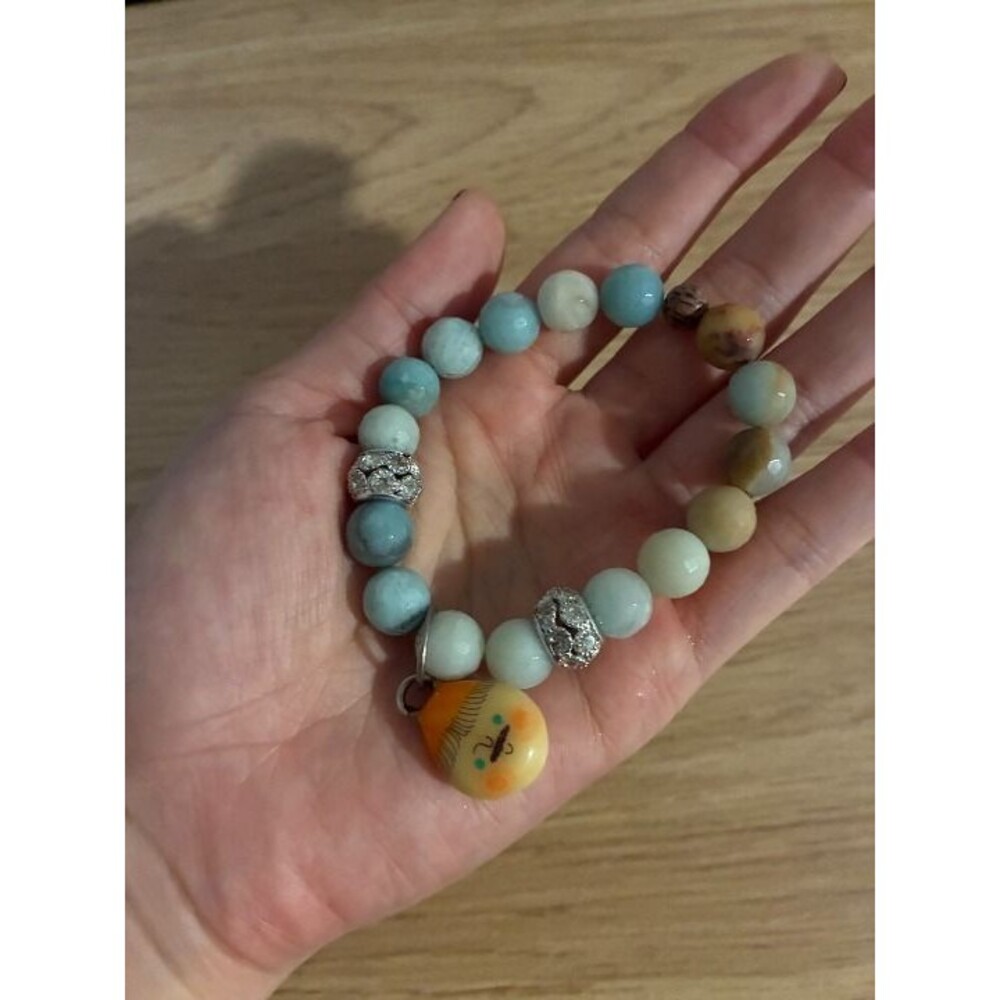 Korean Handmade Blue Bead Kawaii Bracelet